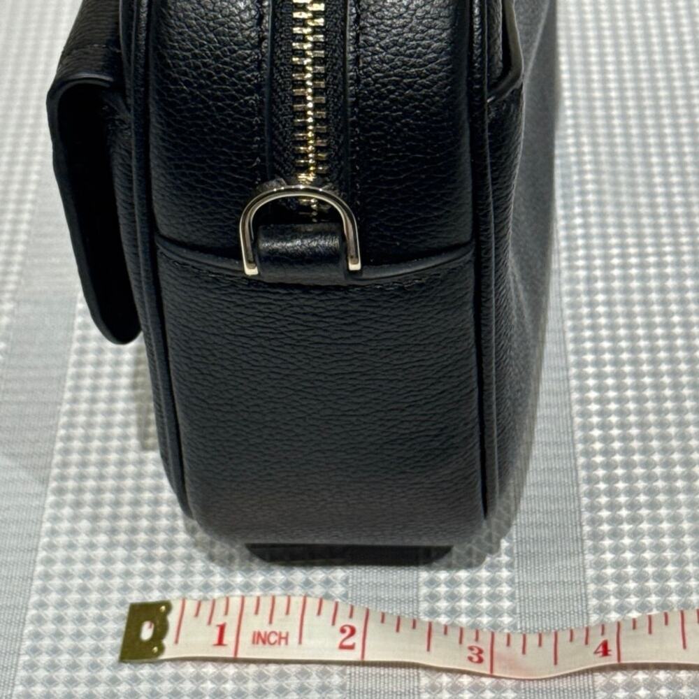Kate Spade New York Rosie pebbled leather flap camera bag purse in black - Picture 13 of 14